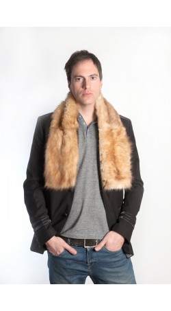 Golden sable fur scarf - unisex