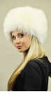 White fox fur hat
