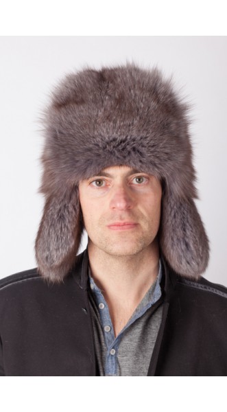 Arctic Blue Fox Hat Russian Style 