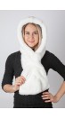 White rex fur hood-scarf