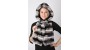 Rex chinchilla fur hood-scarf