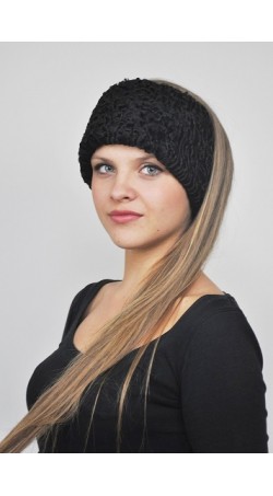 Karakul fur headband