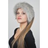 Grey fox fur headband
