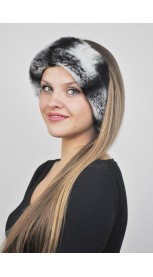 Rex-Chinchilla fur headband