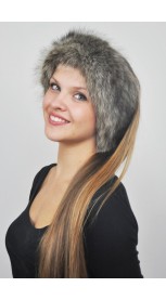 Raccoon fur headband