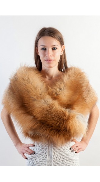 gold fur wrap