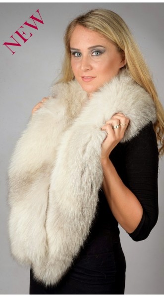 grey fox fur collar