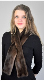 Scandinavian mink fur scarf - dark brown Scandinavian mink fur scarf - dark brown