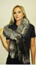 Silver fox fur scarf 