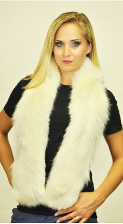 White fox fur scarf 