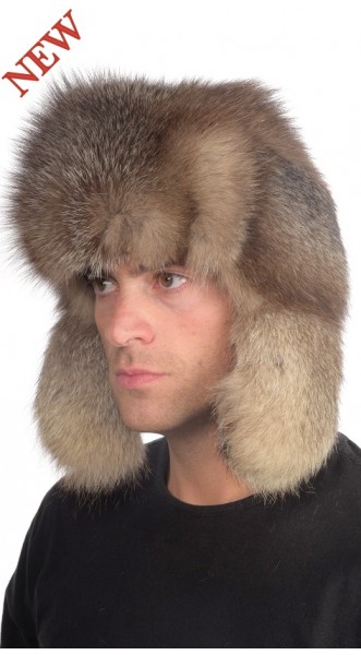 Crystal fox fur hat