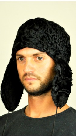 Karakul fur hat - ushanka