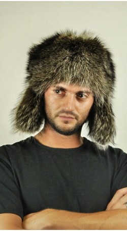 Raccoon fur hat - ushanka