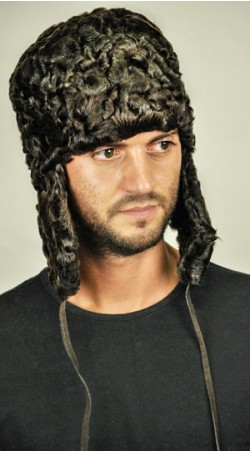 Karakul fur hat - ushanka