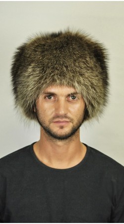 Raccoon fur hat