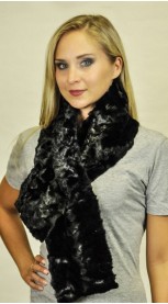 Mink fur scarf - Created with black mink fur remnants Mink fur scarf - Created with black mink fur remnants