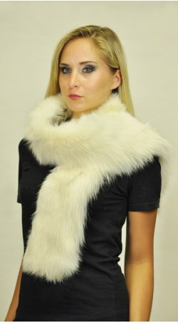 White fox fur scarf 