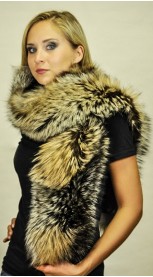 Cross fox fur scarf 