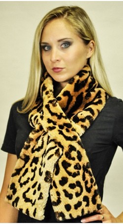 Beaver fur scarf  "Spotted"